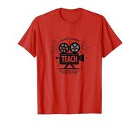 Enseignement de la caméra Lumineuse : Cadeau éducateur inspiré d'Hollywood T-Shirt, Homme, Rouge, XL