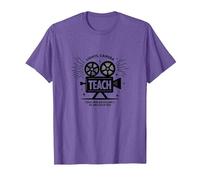Enseignement de la caméra Lumineuse : Cadeau éducateur inspiré d'Hollywood T-Shirt, Homme, Violet Chiné, XL