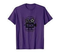 Enseignement de la caméra Lumineuse : Cadeau éducateur inspiré d'Hollywood T-Shirt, Homme, Violet, XL