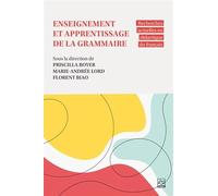 Enseignement et apprentissage de la grammaire
