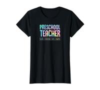 Enseignement préscolaire pour enseigner motiver l'amour Inspirer la Devise d'enseignement T-Shirt Graphique avec Valeur, Femme, Noir, S