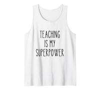 Enseignement Superpower Funny Teacher Education Tutor Coach Débardeur