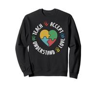 Enseigner Accepter Comprendre Amour Autisme Sensibilisation SPED Enseignant Sweatshirt