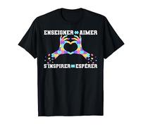 Enseigner Aimer S'Inspirer Sensibilisation Autisme Cadeau T-Shirt