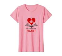 Enseigner avec Le cœur Professeur inspirant, Enseignant T-Shirt, Femme, Rose, XXL