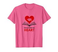 Enseigner avec Le cœur Professeur inspirant, Enseignant T-Shirt, Homme, Rose chiné, XL