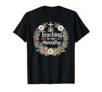 Enseigner, C'est Mon ministère, Un Enseignant chrétien Floral Mignon T-Shirt