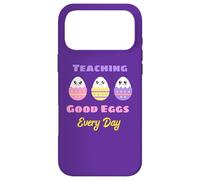 Enseigner de Bons œufs Tous Les Jours, Une Jolie professeure d'œufs de Pâques Kawaii Coque pour iPhone 17 Pro Max