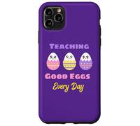Enseigner de Bons œufs Tous Les Jours, Une Jolie professeure d'œufs de Pâques Kawaii Coque pour iPhone 11 Pro Max
