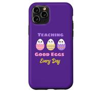 Enseigner de Bons œufs Tous Les Jours, Une Jolie professeure d'œufs de Pâques Kawaii Coque pour iPhone 11 Pro