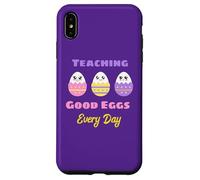 Enseigner de Bons œufs Tous Les Jours, Une Jolie professeure d'œufs de Pâques Kawaii Coque pour iPhone XS Max