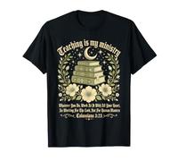 Enseigner est Mon ministère Enseignant chrétien Éducation à la Foi T-Shirt