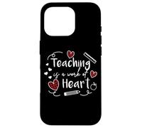 Enseigner est Une œuvre de cœur. L'appréciation des Enseignants est de Tout cœur Coque pour iPhone 16 Pro