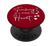 Enseigner est Une œuvre de cœur. L'appréciation des Enseignants est de Tout cœur PopSockets PopGrip Adhésif