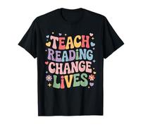 Enseigner la Lecture Changer des Vies Enseignant Alphabétisation Tutor Education T-Shirt