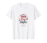 Enseigner l'amour Inspirer : Appréciation des Enseignants, Enseignants T-Shirt, Homme, Blanc, M