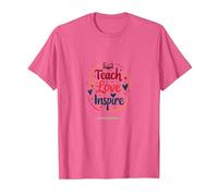 Enseigner l'amour Inspirer : Appréciation des Enseignants, Enseignants T-Shirt, Homme, Rose chiné, L