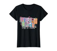 Enseigner l'appréciation des Enseignants de première année pour la rentrée Scolaire T-Shirt Graphique avec Valeur, Femme, Noir, XS