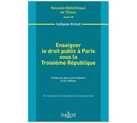 Enseigner Le Droit Public À Paris Sous La Troisième République