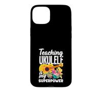 Enseigner Le ukulélé est Mon Super Joueur de Professeur de Musique Coque pour iPhone 15 Plus