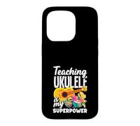 Enseigner Le ukulélé est Mon Super Joueur de Professeur de Musique Coque pour iPhone 15 Pro