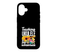 Enseigner Le ukulélé est Mon Super Joueur de Professeur de Musique Coque pour iPhone 16