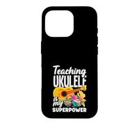 Enseigner Le ukulélé est Mon Super Joueur de Professeur de Musique Coque pour iPhone 16 Pro