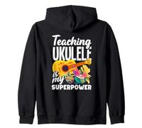Enseigner Le ukulélé est Mon Super Joueur de Professeur de Musique Sweat à Capuche