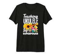 Enseigner Le ukulélé est Mon Super Joueur de Professeur de Musique T-Shirt Haut de Gamme