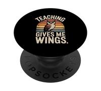 Enseigner me Donne des Ailes Professeur Owl Education PopSockets PopGrip Adhésif