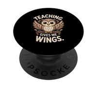 Enseigner me Donne des Ailes Professeur Owl Education PopSockets PopGrip Adhésif