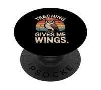 Enseigner me Donne des Ailes Professeur Owl Education PopSockets PopGrip Adhésif