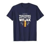Enseigner Pas pour Les Faibles : Mantra de Motivation de l'éducateur T-Shirt, Homme, Bleu Marine, M