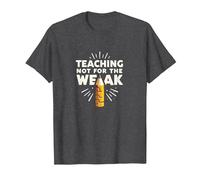Enseigner Pas pour Les Faibles : Mantra de Motivation de l'éducateur T-Shirt, Homme, Chiné Foncé, 4XL