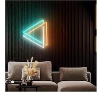 Enseignes au néon d'art suspendues Néon signe Enseignes Lumineuses Abstraites Au Pour Décorer Une Fenêtre Ou Un Mur De Fête 35cmx35cm(B)