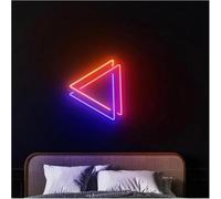 Enseignes au néon d'art suspendues Néon signe Enseignes Lumineuses Abstraites Au Pour Décorer Une Fenêtre Ou Un Mur De Fête 35cmx35cm(C)