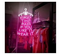 Enseignes au néon d'art suspendues Oubliez les règles si vous aimez ça, portez-le ! Enseigne lumineuse néon à luminosité réglable 34 cm x 57(D)