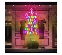 Enseignes au néon d'art suspendues Oubliez les règles si vous aimez ça, portez-le ! Enseigne lumineuse néon à luminosité réglable 34 cm x 57(B)