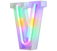 Enseignes Lumineuses Veilleuse au Néon, Light Up LED Letters Lights Light Up Marquee Lettres Lumières Lettres Enseignes au Néon Batterie USB (V)