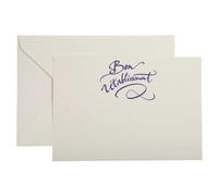 Ensemble 1 carte/1 enveloppe C6 Typo-lettering, sous sachet - Crème