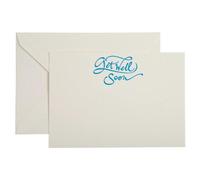 Ensemble 1 carte/1 enveloppe C6 Typo-lettering, sous sachet - Crème
