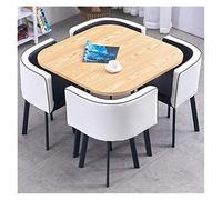 Ensemble 1 table et 4 chaises pour chambre, bureau, réception, salle à manger et chaise, combinaison de salon (couleur : B) (A)