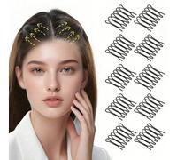 Ensemble 10/5/1 pièce pièce Peigne de façonnage invisible, outil de coiffage de soutien pour franges mini, pinces à cheveux en forme de U, pinces à cheveux décoratives pour fixer les fourches, accesso