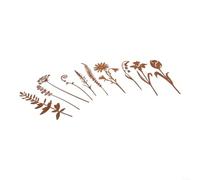 Ensemble 10 Piques Fleurs Fer pour robuste Extérieur Ensemble(10 sets of flowers)