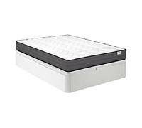 Ensemble 120 x 200 cm sommier coffre blanc + matelas ressorts ensachés ép.20cm - AMBRACIE de YSMEE