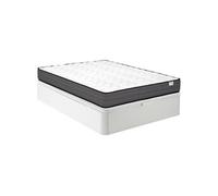 Ensemble 120 x 200 cm sommier coffre blanc + matelas ressorts ensachés ép.20cm - AMBRACIE de YSMEE