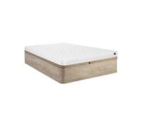 Ensemble 120 x 200 cm sommier coffre naturel clair + matelas mousse ép.15cm - DANAE II de YSMÉE