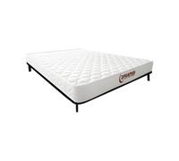Ensemble cadre à lattes + matelas mousse accueil mémoire de forme ép.15cm - 140 x 190 cm - PELOPS de DREAMEA