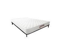 Ensemble 140 x 190 cm cadre à lattes + matelas mémoire de forme ép.15cm - PELOPS de YSMEE