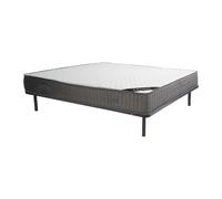Ensemble 140 x 190 cm cadre à lattes + matelas mousse et accueil mémoire de forme 11 zones ép.22cm - DANEVO de YSMÉE